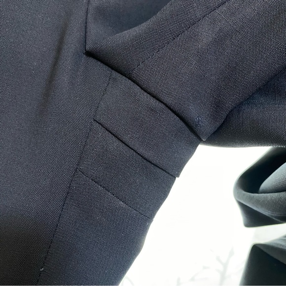 JIL SANDER NAVY HIGH RISE WAISTED STRETCH CROP ANKLE SKINNY PANTS - Picture 8 of 12